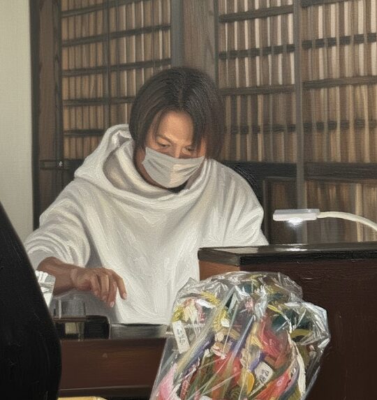 神社に仕事に忙しそうな狩野英孝さんのイメージ画像