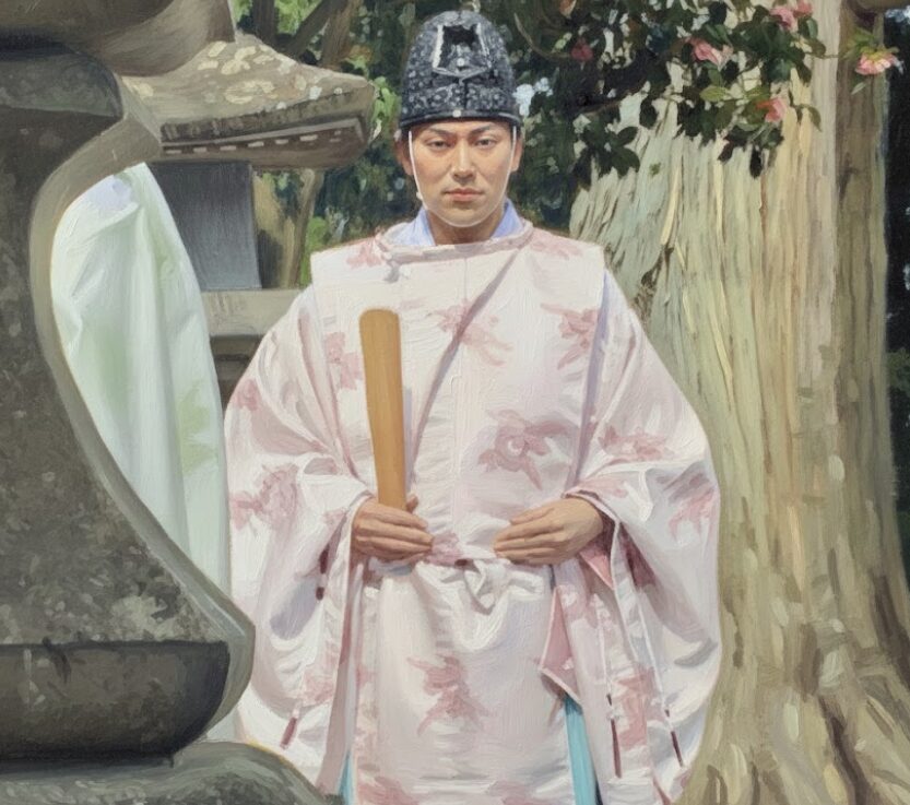 神主として活動する狩野英孝さんのイメージ