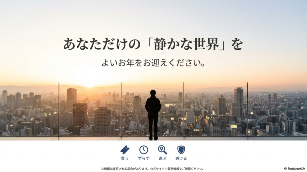 静かに景色を眺める人 年末年始に人込みを避け、静かに景色を眺める人