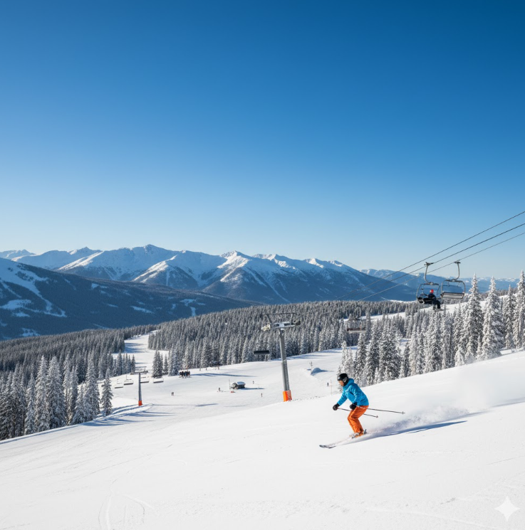 スキー場の美しい風景