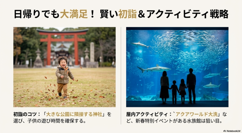 日帰りで楽しむ初詣のコツと新春イベントがある水族館