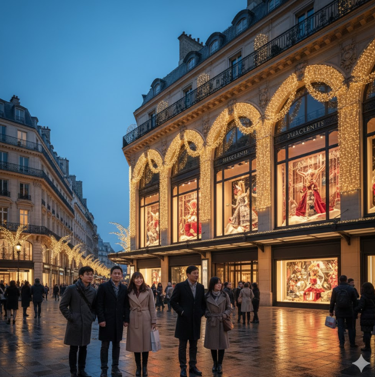 パリの「グラン・マガザン」の華やかな景観