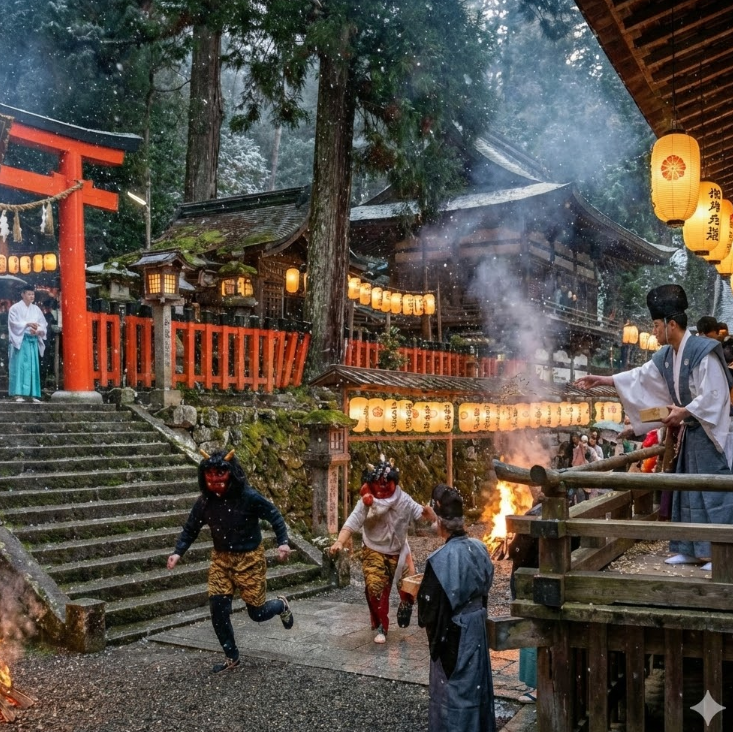 京都の神社の節分祭のイメージ