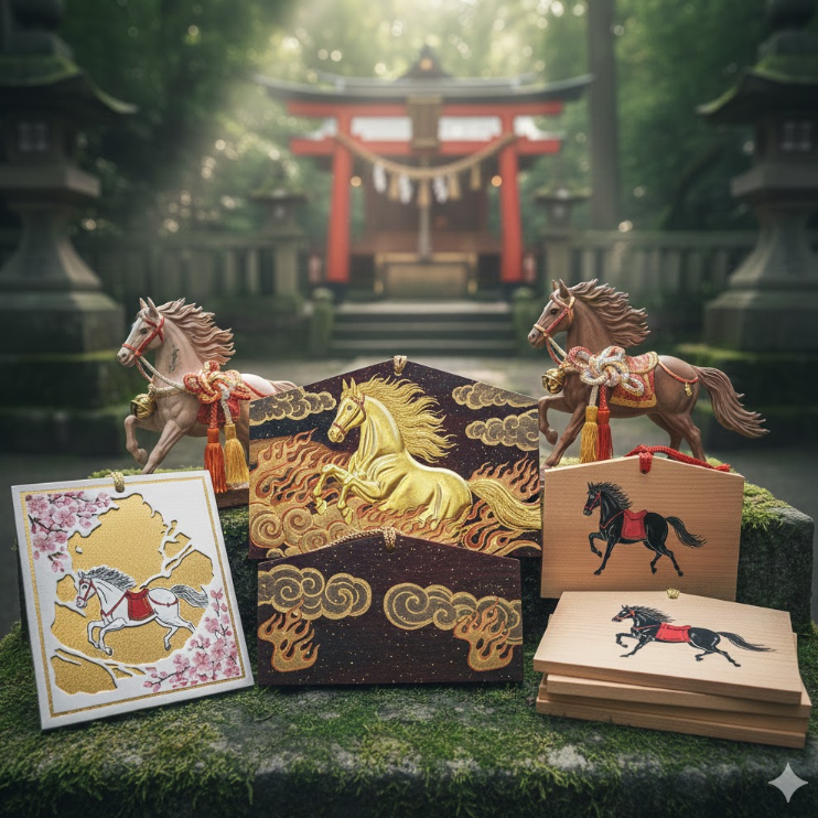 美しい午年の絵馬