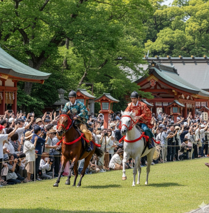 賀茂競馬（かもくらべうま）の様子