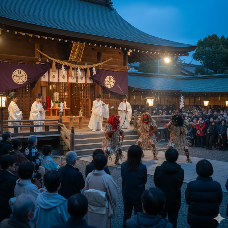 京都の吉田神社の伝統的な「鬼やらい神事」