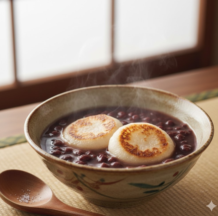 鏡開きの日に合わせて用意されたお汁粉