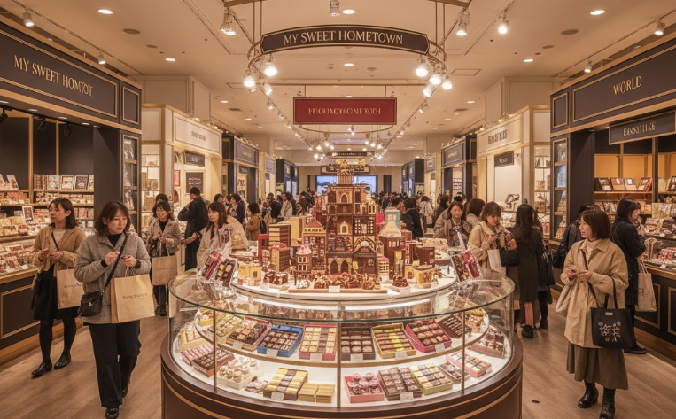 阪急うめだで開催される、チョコ博覧会のイメージ