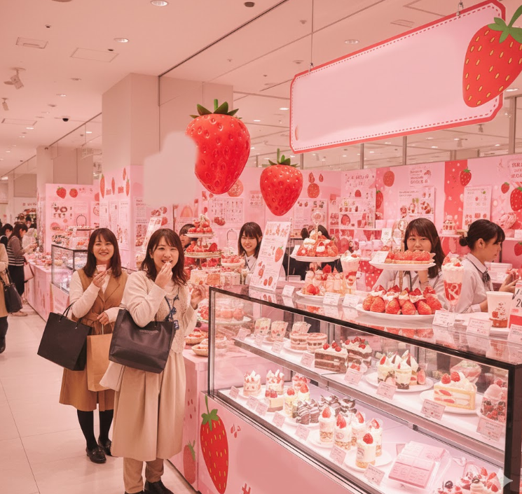 阪神梅田本店のいちごバレンタインフェアのイメージ