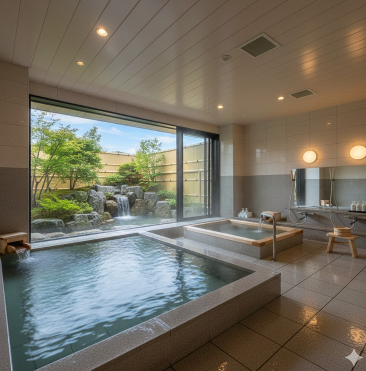 ホテルの綺麗な大浴場