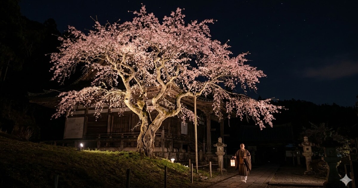 奈良の夜桜ライトアップ